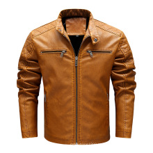 Jaquetas masculinas de couro personalizadas para motocicleta